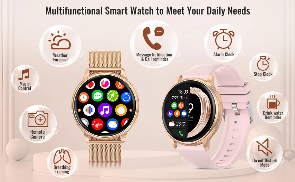 Bluetooth Call Smart Watch Women Custom Dial Watches Men Sport Fitness Tracker Heart Rate Smartwatch For Android IOS Y22
