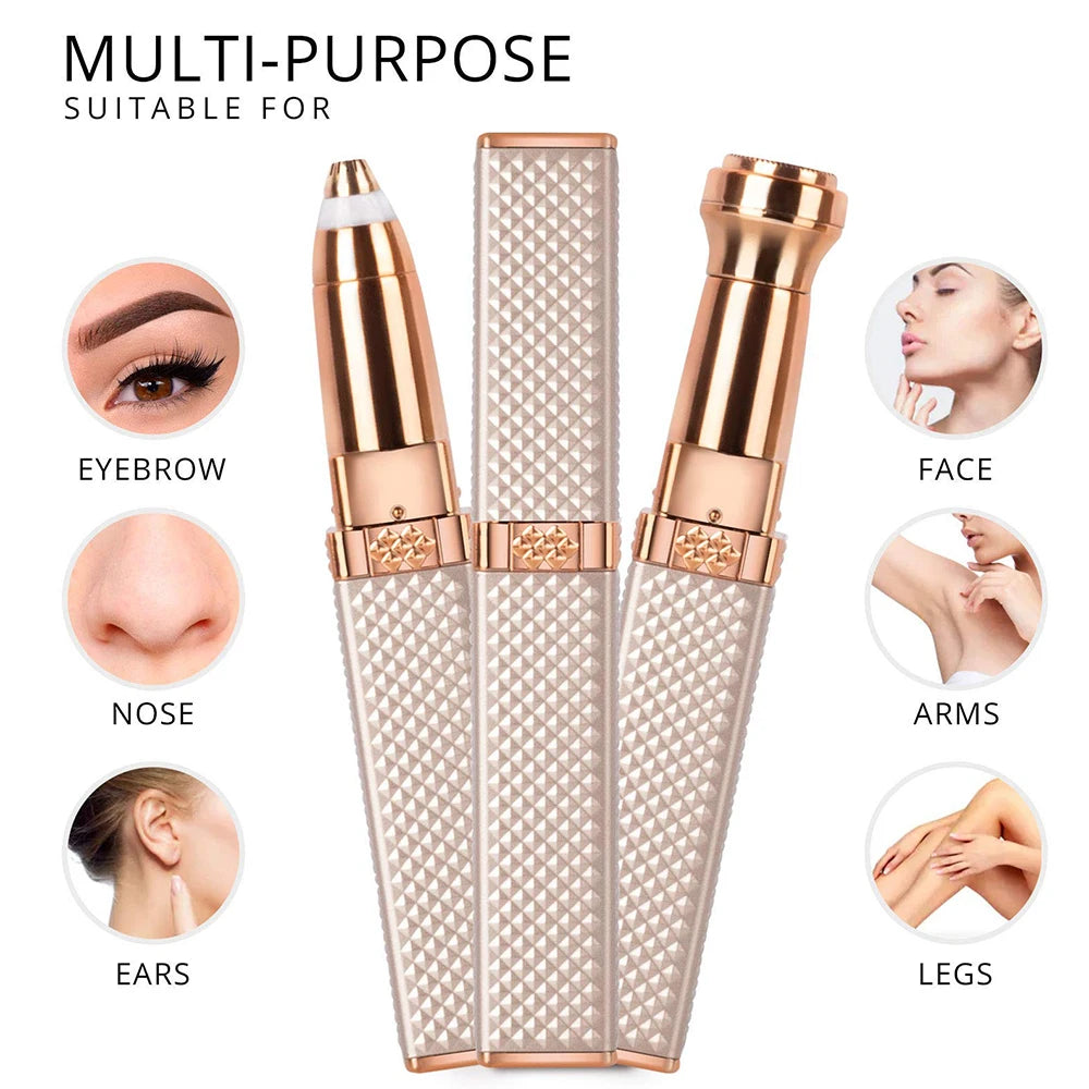 4 in 1 Women's Electric Epilator USB Charging Portable Hair Remover Bikini Painless Shaver for Women Body Facial Eyebrow Trimmer