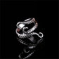 Retro Frog Toad Animal Rings for Women Men Artistic Design Silver Color Opening Resizable Unisex Female Statement Ring Best Gift