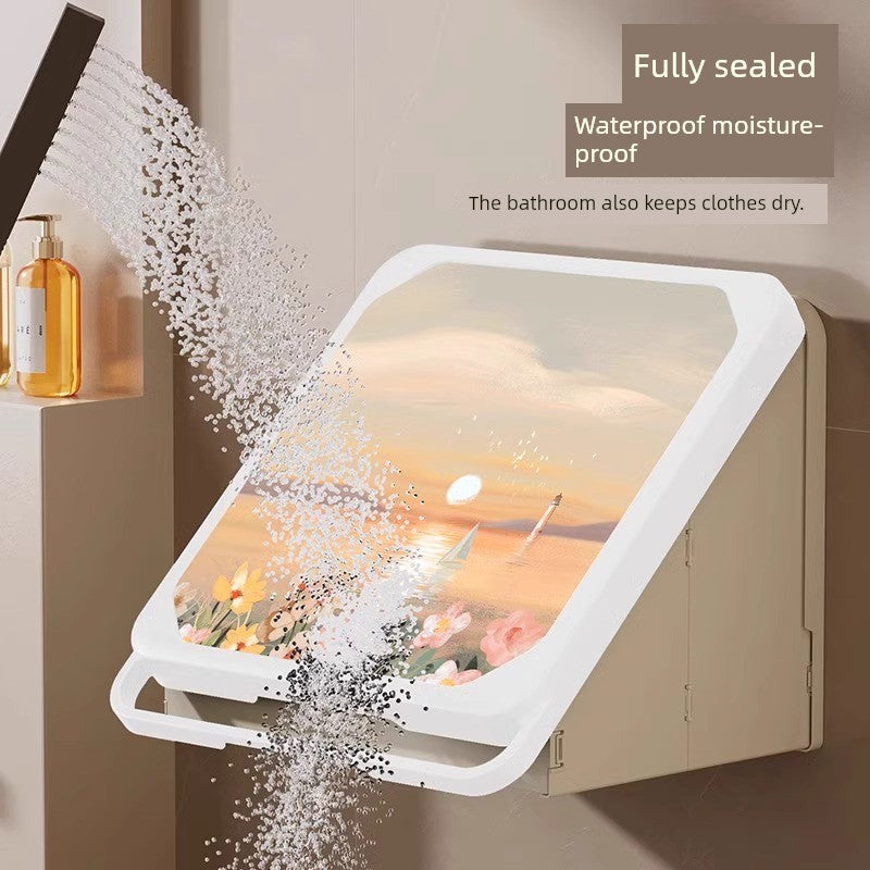 Mural Storage Box Clean Clothes Foldable Cabinet Bath