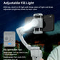 HQ6 3-Axis Gimbal Handheld Stabilizer for Cellphone, with Fill Light, Face Tracking, for Android iPhone Anti Shake Video Record