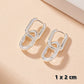 Stainless Steel Fashion Gold Color Geometric Square Hoop Earrings for Women Huggie Punk Hip-Hop Metal Round Circle Party Jewelry