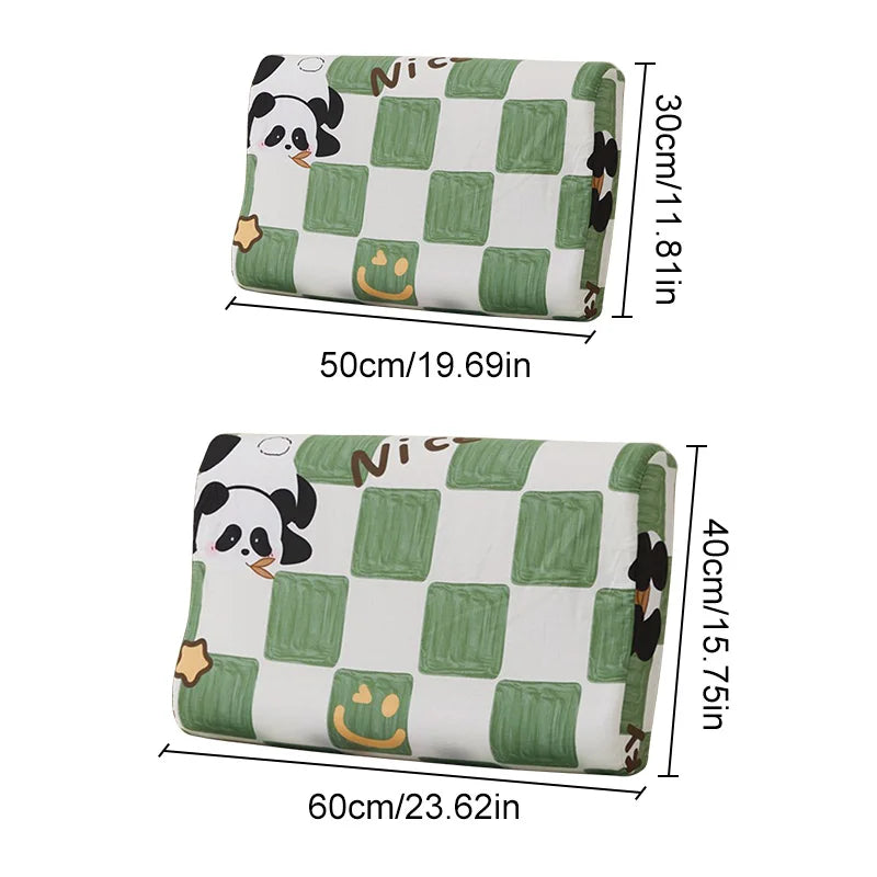 1PC Soft Neck Healthcare Sleeping Bedroom Home Decor Cotton Pillowcase Latex Pillowcase Rubber Memory Pillow Cover Cushion Cover
