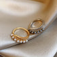 Delicate Flower Open Ring Rhinestone Imitation Pearl Rings Ladies Fashion Butterfly Design Ring Temperament Finger Rings Jewelry