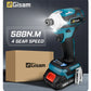588N.m Cordless Brushless Impact Driver Kit Cordless Drill Electric Screwdriver 4-Speed 1/4‘’ 3 LED Light for Makita 18V Battery