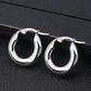 Surgical Steel Gold Color Tone Women Fat Chunky Earrings Stainless Wives Round Smooth Thick Hoops Statement Jewelry 20mm/25mm