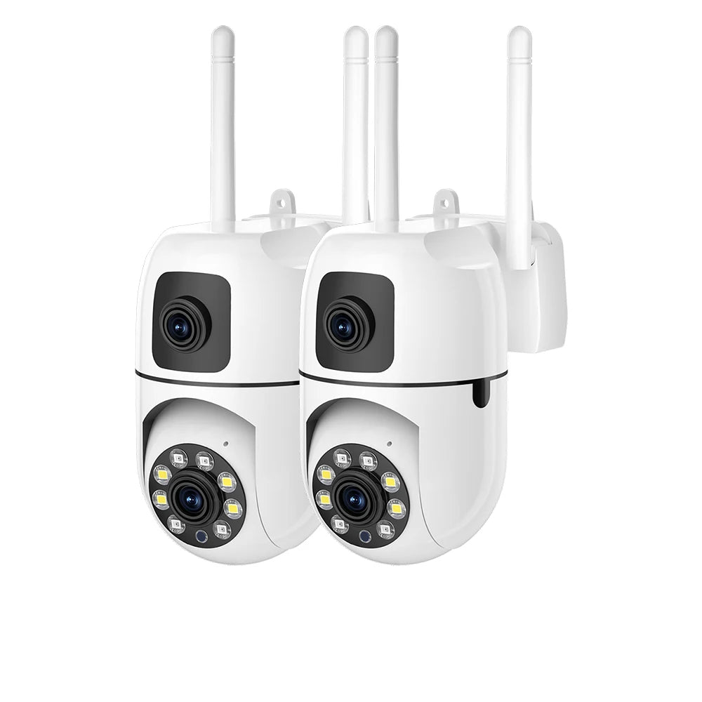8MP HD Wifi Surveillance PTZ Camera Outdoor 4MP Dual Lens Dual Screen AI Auto Tracking IP Security Protection Camera CCTV Video