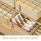 1pc Khaki/Wine Red Non Woven Multi Grid Underwear Sock Storage Box Household Wardrobe Organization and Storage
