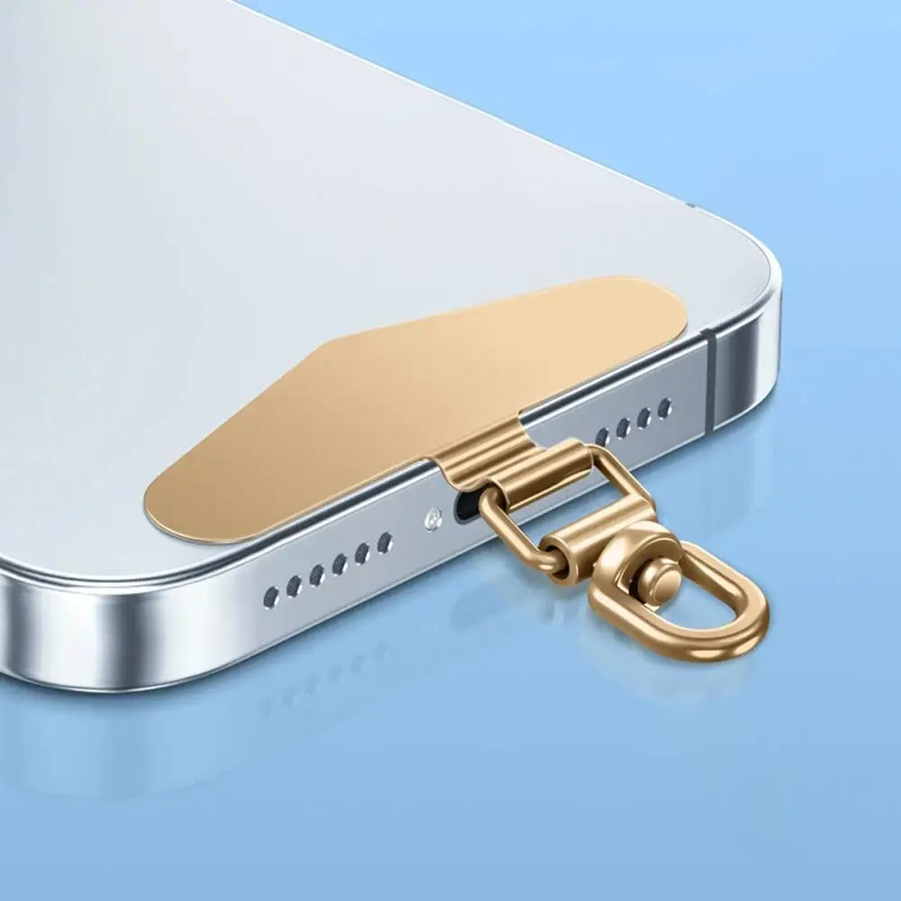 1-4Pcs New Upgrated 360 Rotatable Stainless Steel Phone Tether Tab Metal Patch Gasket Cellphone Lanyard Safety Connecter Piece