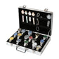 32/12/6 Slots Large Capacity for Jewelry Organization Silver Aluminum Alloy Watch Storage Box Multi-Purpose Metal Box with Lock