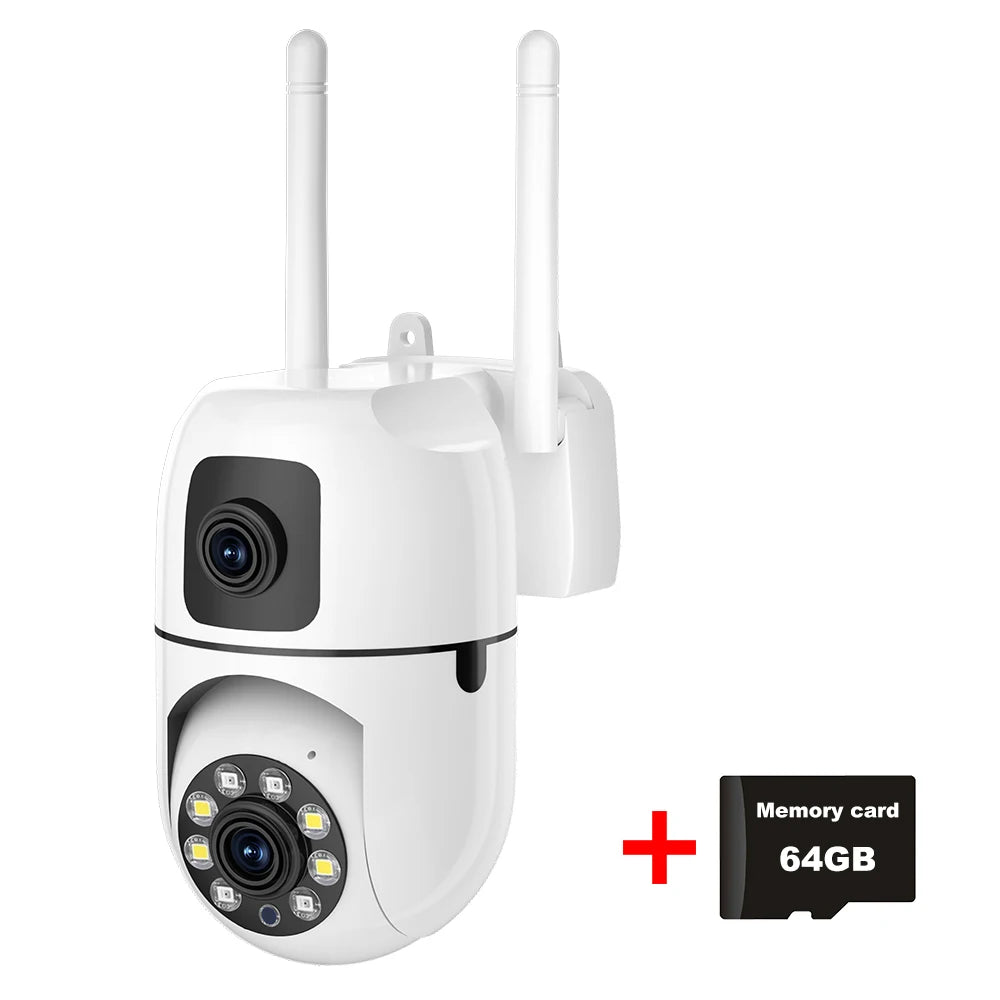 8MP HD Wifi Surveillance PTZ Camera Outdoor 4MP Dual Lens Dual Screen AI Auto Tracking IP Security Protection Camera CCTV Video