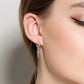 2pcs Fashion Cross Feather Stud Earrings, Punk Rock Style For Women Men High Quality Stainless Steel Hiphop Ear Jewelry