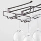 No Drilling Metal Wine Glass Holder - Stemware Rack for Under Cabinet Storage Kitchen Organization Kitchen/Bar Storage Supplies