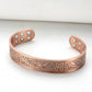 Pure Copper Magnetic Bracelet Open Closure Cuff Bangle with 18 Healing Magnets Trees of Life Vintage Jewelry Gift for Men Women