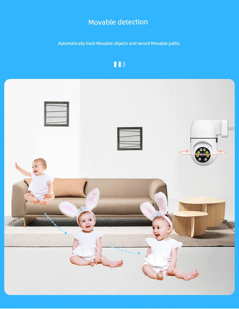 For Home Plug Wireless WiFi Surveillance Camera Mobile Phone 4G Remote HD 360 Panoramic Socket Monitor
