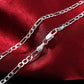 New Arrive 925 Silver 4MM Chain for Men Women Bracelet Necklace Jewelry Set Lady Christma Gifts Charms Wedding