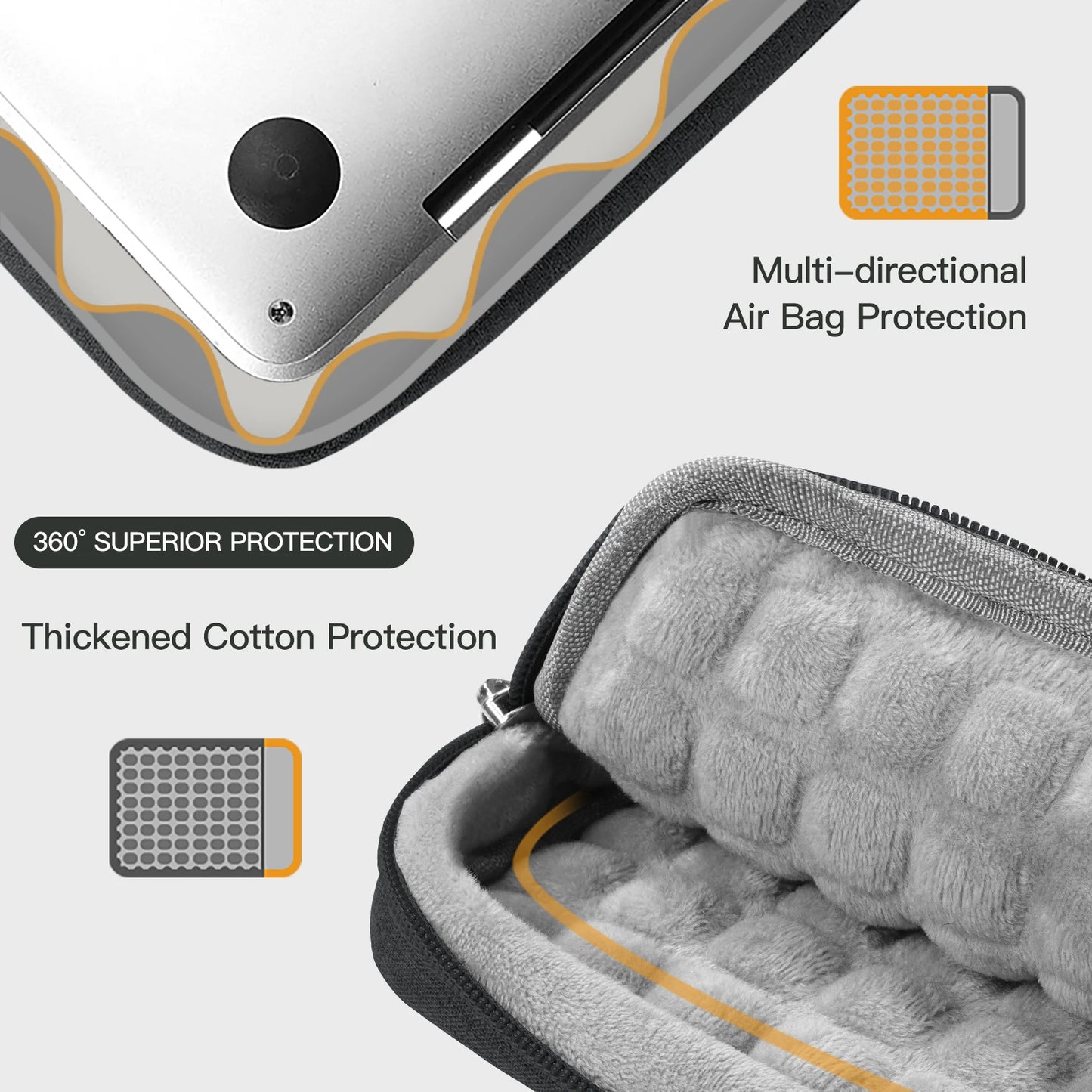 Laptop Case 12 13 15.4 15.6 inch Carrying Sleeve For Macbook Air M2 13.3 Pro M3 14 M1 Cover Huawei Xiaomi Dell Lenovo Shell BAG
