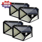 1/2/4/6/10PCS 100 LED Solar Wall Lamp 4 Sides Luminous With Motion Sensor Outdoor Garden Courtyard Waterproof Wall Lights Gifts