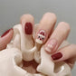 24Pcs/Lot Milky White Gradient Long Wearing False Nail Tips Acrylic Press on Nails Removable Reusable Artifical Fake Nails Art