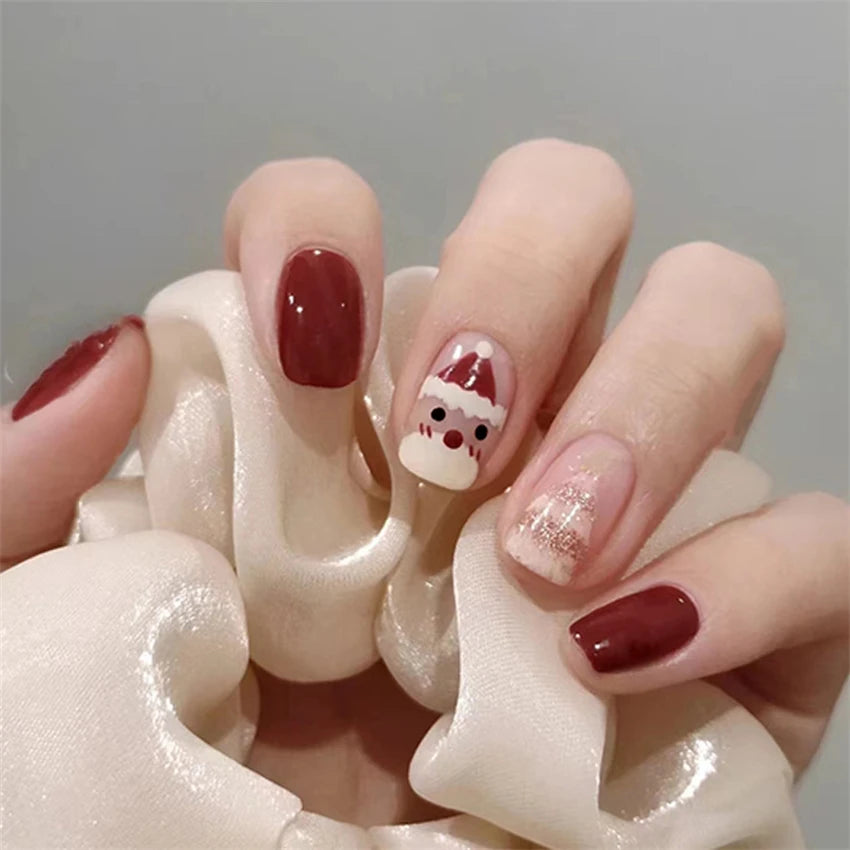 24Pcs/Lot Milky White Gradient Long Wearing False Nail Tips Acrylic Press on Nails Removable Reusable Artifical Fake Nails Art