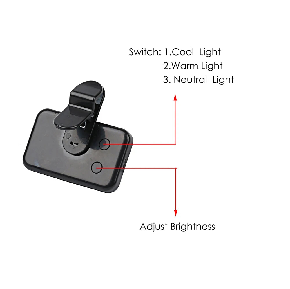 3 Modes Adjustable Brightness Portable Mini Selfie Fill Light Rechargeable Clip On For Phone Laptop Tablet Meeting Make Up