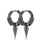 2pcs Fashion Cross Feather Stud Earrings, Punk Rock Style For Women Men High Quality Stainless Steel Hiphop Ear Jewelry