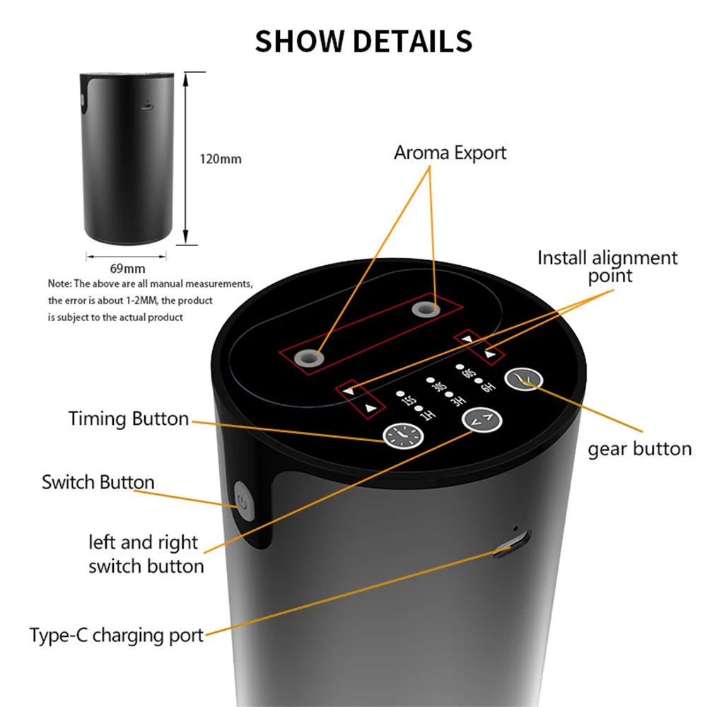 Essential Oil Diffuser for Home Quiet Smart Auto Aroma Diffuser Dual Nozzle Anti-Leakage 20ML  Aromatherapy Diffuser Nano Mist