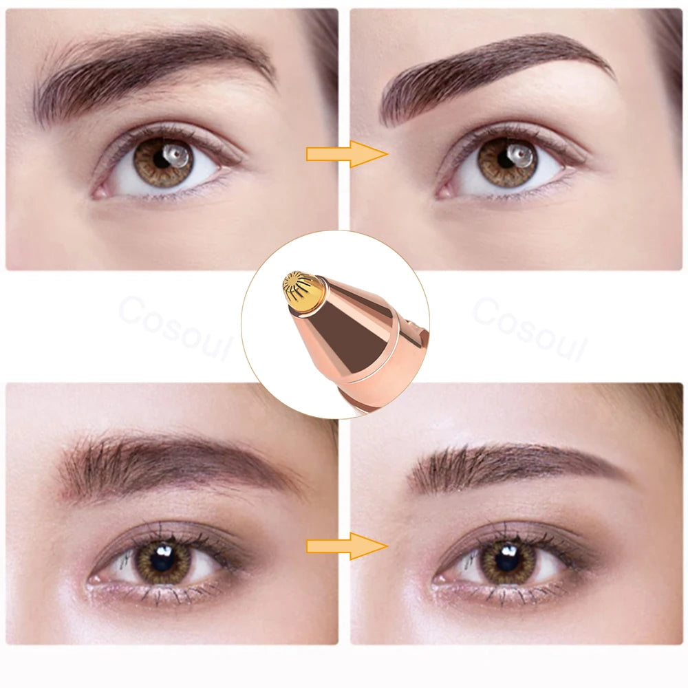 Cosoul Eyebrow Facial Trimmer Women Facial Hair Removal and Eyebrow Shaver Face Lips Body Painless Hair Removal Facial Razor