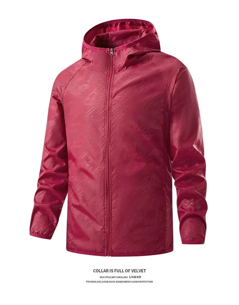 Men Women Hiking Jackets Waterproof Sun Protection Windbreaker Camping Climbing Outdoor Rain Coat Unisex Portable Clothes