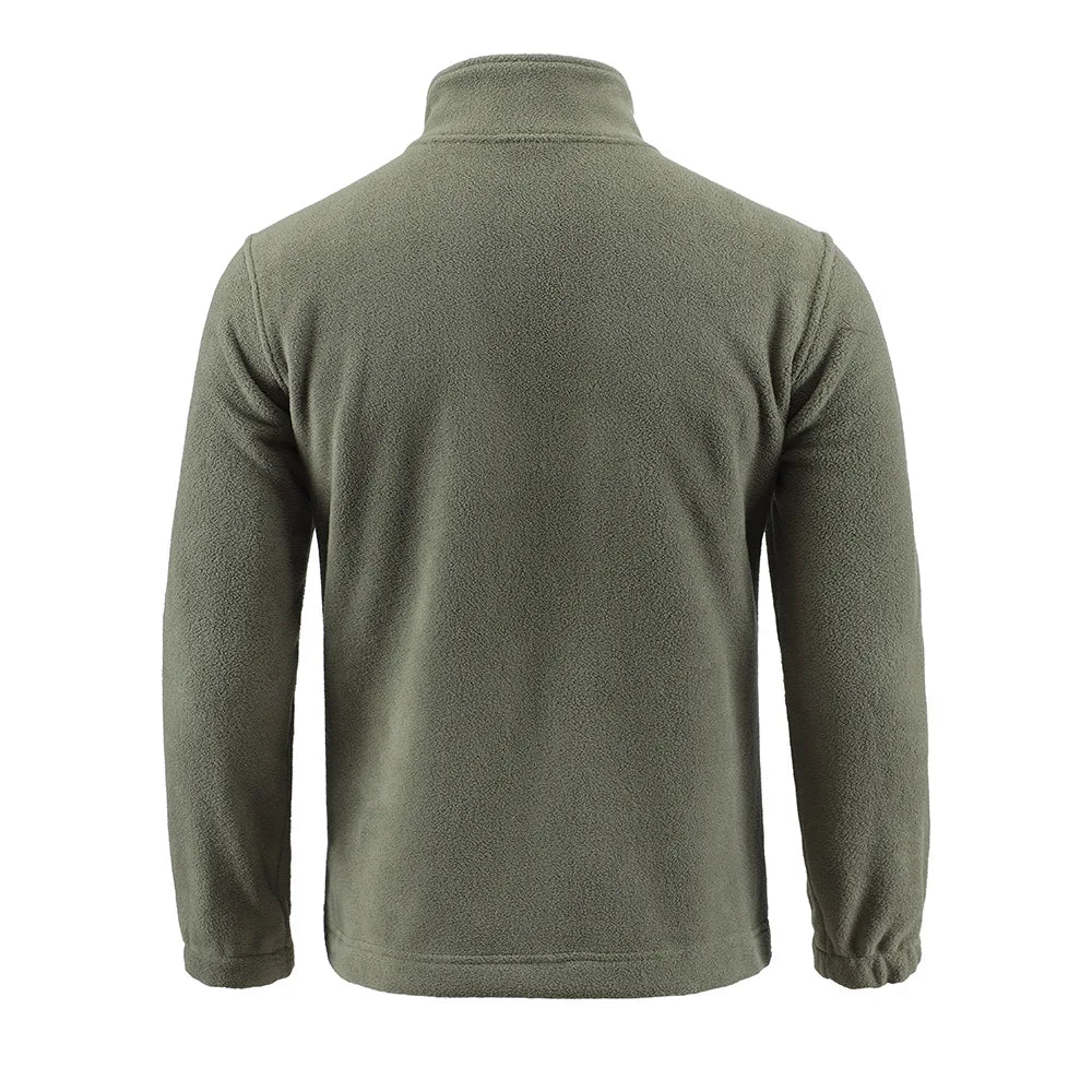 Mens Tactical Fleece Jacket Russian Camouflage US Military Work Coat Autumn Winter Outdoor Warm Zip Cardigan Jacket Inner Lining