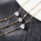 1Pc Multi-layered Dainty Light Luxury Water Drop Love Heart Star Set Chain Pendant Metal Collarbone Necklace Gift For Girl Women