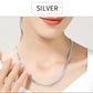18K Gold color Silver Color 6mm Full Sideways Necklace 8/18/20/24 Inch Chain For Woman Men Fashion Wedding Engagement Jewelry