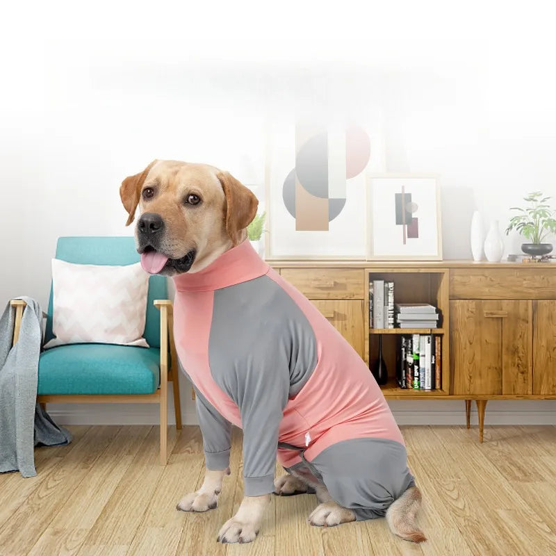 Dog Recovery Suit Pet Home Wear Pajamas High-elastic Breathable Dog Jumpsuit Pet Operative Protection Long Sleeves Bodysuit