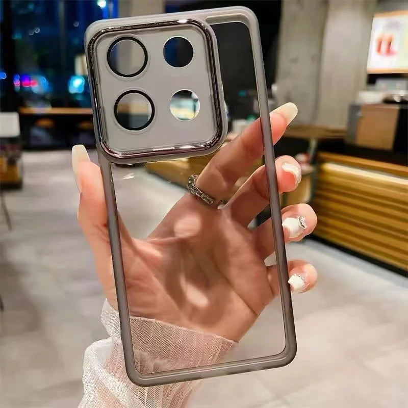 Soft Clear Silicone Cases for Xiaomi POCO X6 Pro  Redmi Note 13 Pro 4G 5G note12 Colored Camera Lens Protective Cellphone Cover