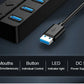 DBIT USB HUB 3.0/2.0 USB Splitter 7-IN-1 USB Adapte Multi-Hub Independent Switch Dock Desktop Laptop Accessories 30cm Cable