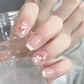 24Pcs Mid-length Ballet False Nails Cute Childlike Rainbow Press On Nails Iced Through Milk Tea Fake Nails Free Shipping Items