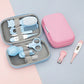 8PCS Baby Healthcare and Grooming Kit Baby Safety Set with Nail Clippers Nasal Aspirator Thermometer Hair Brush Comb Newborn
