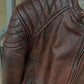 Vintage Black Brown Real Cowhide Genuine Leather Jacket Real Fur Men's Leather Jacket Bomber Men Leather Jacket Motorcycle Coat