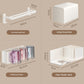 White Bathroom Wall-Mounted Toilet Towel Rack