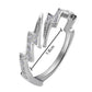 Punk Hip hop Silver Color Zircon Lightning Open Rings for Men Fashion Jewelry Gift Creative Adjustable Ring