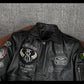 2025 New Spring Men's Genuine Leather Jacket Embroidery Bomber Cowhide Air Force Jacket Motorcycle Leather Coat A2 Biker Clothes