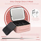 Makeup Bag with Mirror of Smart LED Lighted Women's Cosmetic Bag Travel Makeup Bag Large Capacity Female Beautician for Women