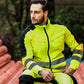 workwear mens jacket working cargo pants men High Visibility work suit with Reflective tapes