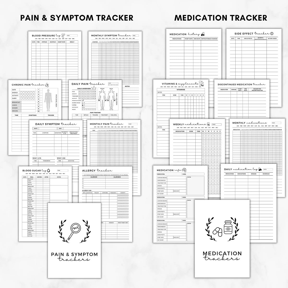 Family Medical Binder ,Healthcare Planner ,Medical Planner Bundle,Health Binder,Doctor Visit Notes,Family Medical History