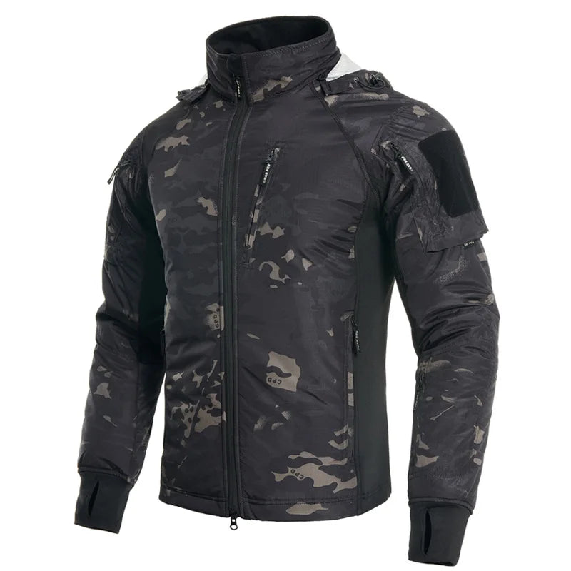 Tactical Jacket Men Outdoor Jacket Army Combat Jackets Mens Hooded Bomber Coats YAF Winter Jacket Hiking Hunting Jacket
