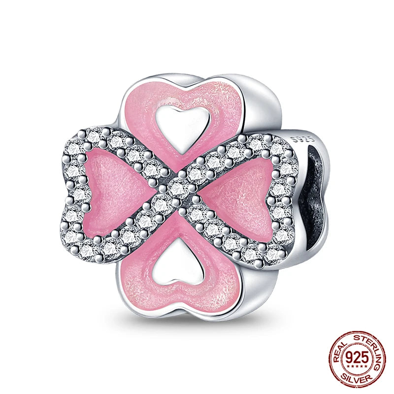 Fit Pandora 925 Original Bracelet 925 Silver Plate Flower Bird Series Charms Beads For Women Fashion DIY Jewelry Gifts Making