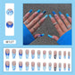 24p Artificial Acrylic Nail Art Fake Nails Full Coverage Removable Pressing Nail Tips Lotus Root Pink Leopard Print False Nails