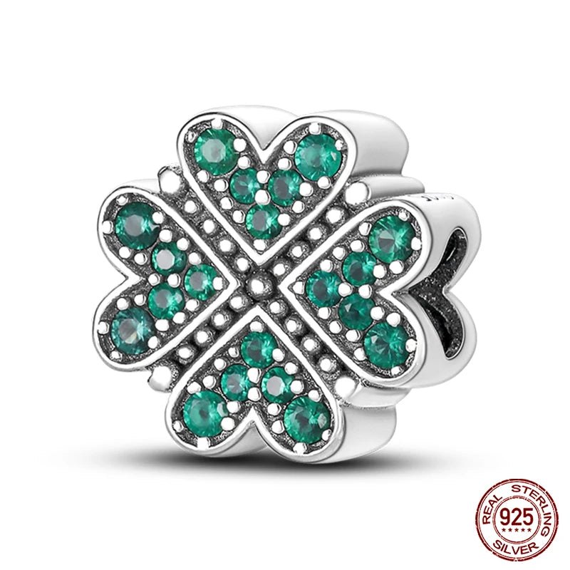 Fit Pandora 925 Original Bracelet 925 Silver Plate Flower Bird Series Charms Beads For Women Fashion DIY Jewelry Gifts Making