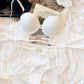 Europe Women Underwear Set Sexy Lace Hollow Breathable Widen Buckle Lingerie Underwire Push Up Bra and Panties Rose Intimates