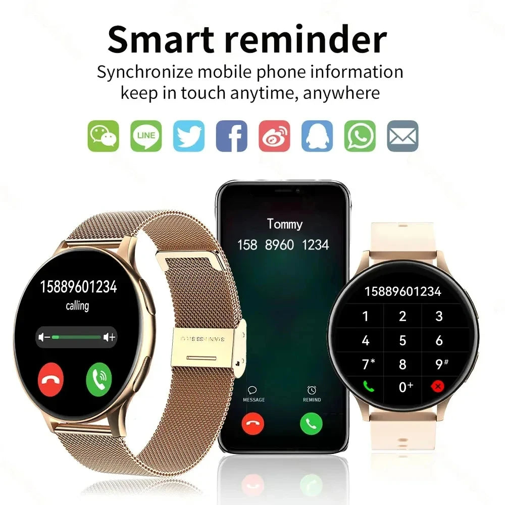 New Smart Watch Wireless Charging Smartwatch Bluetooth Calls Watches Men Women Fitness Bracelet Custom Watch Face +Box